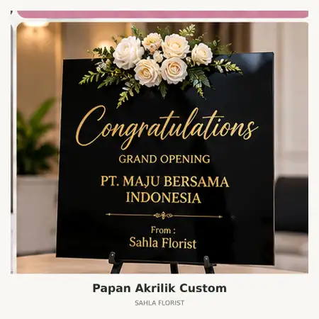 Papan Bunga Akrilik Argomulyo
